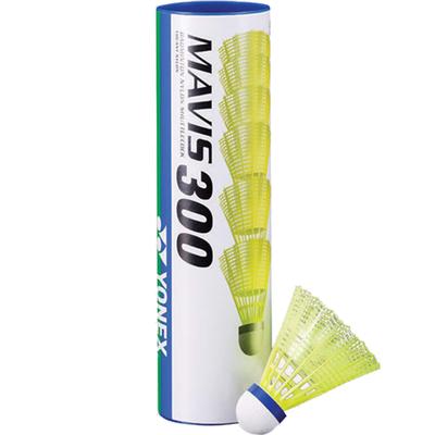 Yonex Mavis 300 Nylon Badminton Shuttlecocks - Yellow (Tube of 6) Medium Speed