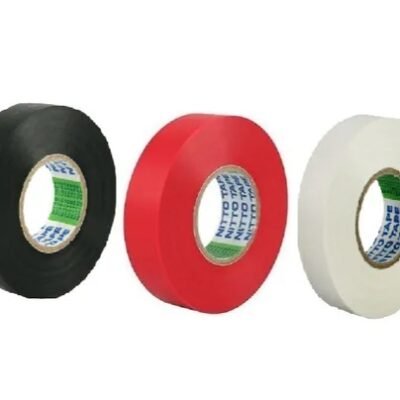 NITTO PVC TAPE for Tape Ball Bat Cricket  RED or WHITE These rolls are 20mtrs in length