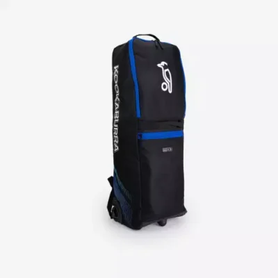 Kookaburra WD5000 Wheelie Duffle Bag in Black & Blue